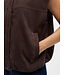 Object OBJPELLA Waistcoat Seal Brown – Bruin dames gilet in ribfluweel