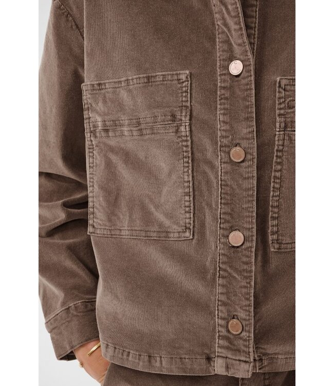 CREAM CRBrady Corduroy Shirtjacket Brown Lentil – Bruin ribfluwelen hemdjasje