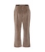 CREAM CRBrady Corduroy Pant Brown Lentil – Rechte ribfluwelen damesbroek met riem
