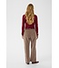 CREAM CRBrady Corduroy Pant Brown Lentil – Rechte ribfluwelen damesbroek met riem