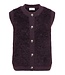JDY JDYEIRA Life On Button Vest Plum Perfect – Fluffy mouwloos damesvest met knopen