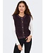 JDY JDYEIRA Life On Button Vest Plum Perfect – Fluffy mouwloos damesvest met knopen