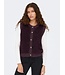 JDY JDYEIRA Life On Button Vest Plum Perfect – Fluffy mouwloos damesvest met knopen