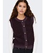 JDY JDYEIRA Life On Button Vest Plum Perfect – Fluffy mouwloos damesvest met knopen