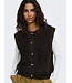 JDY JDYEIRA Life On Button Vest Chocolate Torte – Fluffy bruin damesvest met knopen