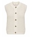 JDY JDYEIRA Life On Button Vest Birch – Fluffy ecru damesvest met knopen