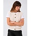 JDY JDYEIRA Life On Button Vest Birch – Fluffy ecru damesvest met knopen