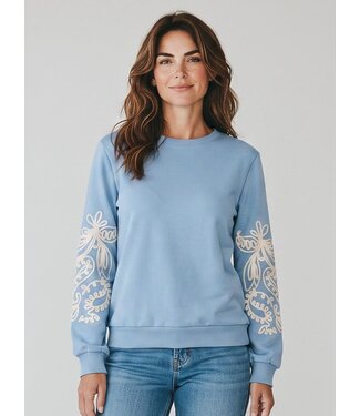 JDY JDYMESA Mindy Emb Sweat - Windward Blue