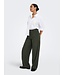 JDY JDYGEGGO Corduroy Pant Black Olive – Groene ribfluwelen broek met wijde pijpen