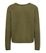 JDY JDYSTACEY Reversible Pullover Dark Olive – Groene structuurtrui met V-hals