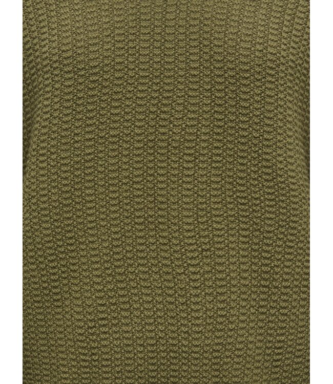 JDY JDYSTACEY Reversible Pullover Dark Olive – Groene structuurtrui met V-hals