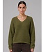JDY JDYSTACEY Reversible Pullover Dark Olive – Groene structuurtrui met V-hals