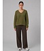JDY JDYSTACEY Reversible Pullover Dark Olive – Groene structuurtrui met V-hals