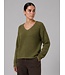 JDY JDYSTACEY Reversible Pullover Dark Olive – Groene structuurtrui met V-hals