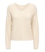 JDY JDYSTACEY Reversible Pullover Sandshell – Ecru structuurtrui met V-hals