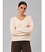 JDY JDYSTACEY Reversible Pullover Sandshell – Ecru structuurtrui met V-hals