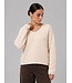 JDY JDYSTACEY Reversible Pullover Sandshell – Ecru structuurtrui met V-hals