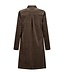 Freequent FQCORDY Dress Morel – Bruine ribfluwelen jurk met rits