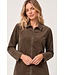 Freequent FQCORDY Dress Morel – Bruine ribfluwelen jurk met rits