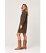Freequent FQCORDY Dress Morel – Bruine ribfluwelen jurk met rits
