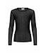 KAFFE KAallison T-Shirt Black Deep – Zwarte transparante top met lange mouwen