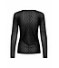 KAFFE KAallison T-Shirt Black Deep – Zwarte transparante top met lange mouwen