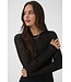 KAFFE KAallison T-Shirt Black Deep – Zwarte transparante top met lange mouwen