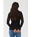 KAFFE KAallison T-Shirt Black Deep – Zwarte transparante top met lange mouwen