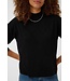 KAFFE KAlizza Argyle Pullover Black Deep – Zwarte loose fit trui met halflange mouwen