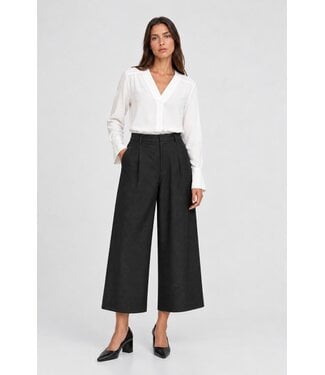 KAFFE KAgabby Culotte Pants - Dark Grey Melange