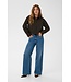 KAFFE KAhelie Check Shirt Black/Brown Check – Geruit dameshemd met boxy fit