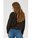 KAFFE KAhelie Check Shirt Black/Brown Check – Geruit dameshemd met boxy fit