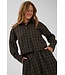 KAFFE KAhelie Check Shirt Black/Brown Check – Geruit dameshemd met boxy fit