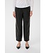 KAFFE KAarensa Barrel Pants Black Deep – Zwarte imitatieleren damesbroek
