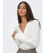 JDY JDYLION V-Neck Top Cloud Dancer – Crèmewitte damesblouse met V-hals