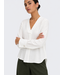 JDY JDYLION V-Neck Top Cloud Dancer – Crèmewitte damesblouse met V-hals