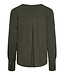 JDY JDYLION V-Neck Top Black Olive – Donkergroene damesblouse met V-hals