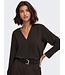JDY JDYLION V-Neck Top Chocolate Torte – Chocoladebruine damesblouse met V-hals
