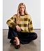 Selected Femme SLWLULU Loose Check Knit Avocado Oil Check – Geruite damespull met wol & alpaca