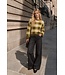 Selected Femme SLWLULU Loose Check Knit Avocado Oil Check – Geruite damespull met wol & alpaca