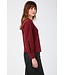 Selected Femme SLWLYA Sweat Tawny Port – Bordeaux dames sweater met plooimouwen