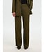 Selected Femme SLWRITA Wide Pant Fir Green – Olijfgroene damesbroek met wijde pijpen