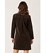 Freequent FQCORDY Dress Mole – Bruine ribfluwelen jurk met ritssluiting