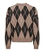 JDY JDYBIANKA Argyle Pullover Chocolate Torte Argyle – Bruine damespull met ruitpatroon