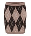 JDY JDYBIANKA Skirt Chocolate Torte Argyle – Gebreide damesrok met ruitpatroon