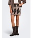 JDY JDYBIANKA Skirt Chocolate Torte Argyle – Gebreide damesrok met ruitpatroon
