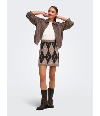 JDY JDYBIANKA Skirt - Chocolate Torte Argyle