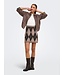JDY JDYBIANKA Skirt Chocolate Torte Argyle – Gebreide damesrok met ruitpatroon