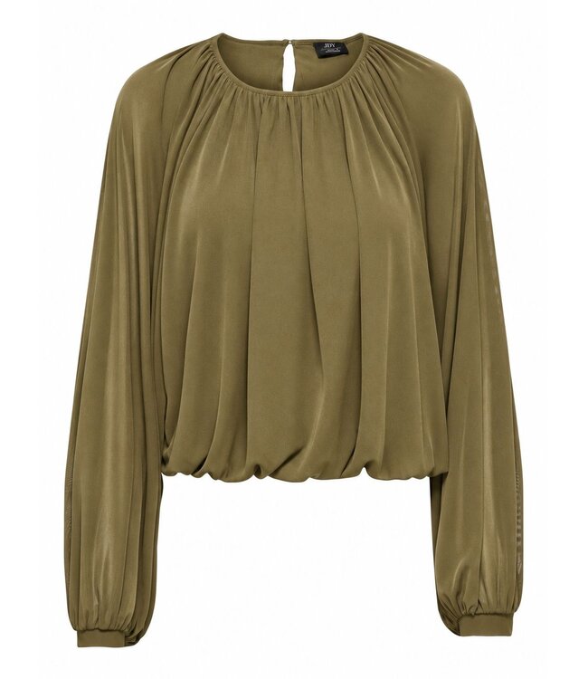 JDY JDYUSO Bubblehem Top Teak – Blouse met wijde mouwen