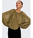 JDY JDYUSO Bubblehem Top Teak – Blouse met wijde mouwen